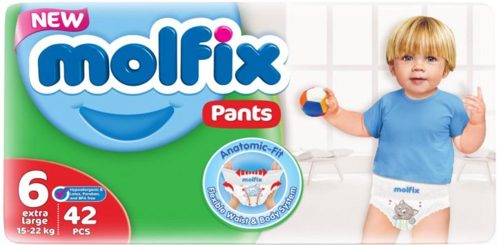 Підгузки-трусики Molfix Jumbo 6 extra large 15-22 кг 42 шт.